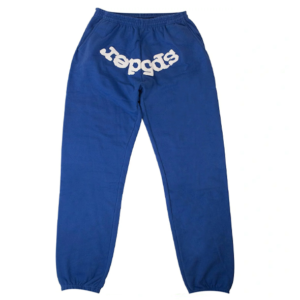 Sp5der-Logo-Print-Sweatpants-‘Blue