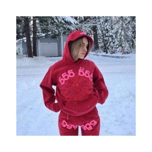 Sp5der Worldwide Red 555 Hoodie