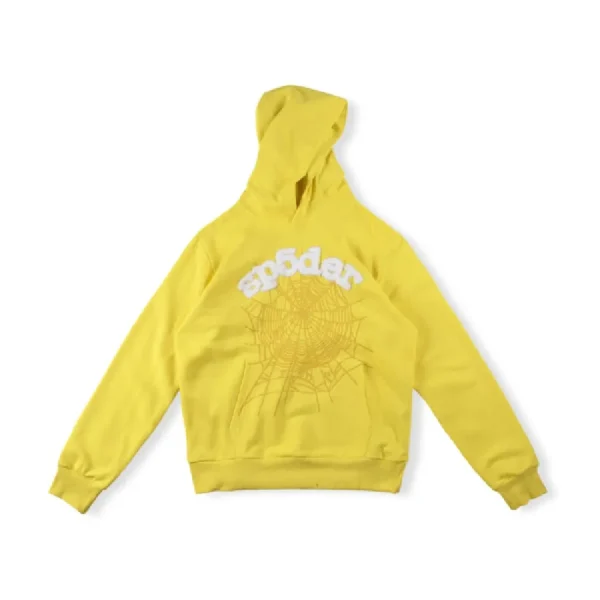 Yellow Websuit Sp5der Hoodie