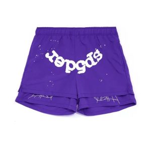 OG WEB SP5DER SHORTS PURPLE