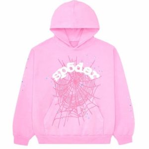 Sp5der OG Web Hoodie Pink