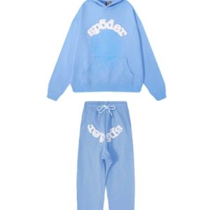 Sp5der Sky Blue Tracksuit